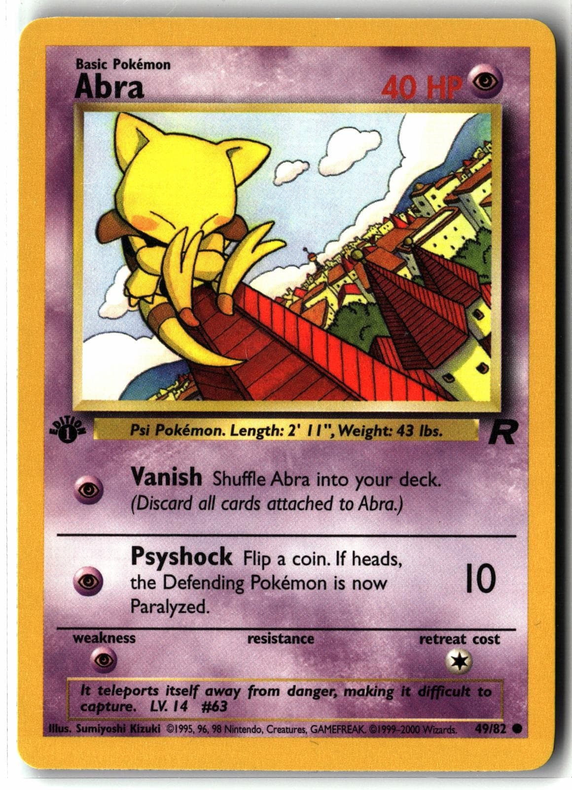 Abra 2000 Pokemon Team Rocket