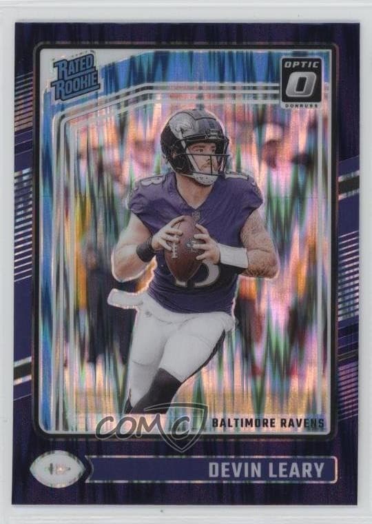 Devin Leary trading card
