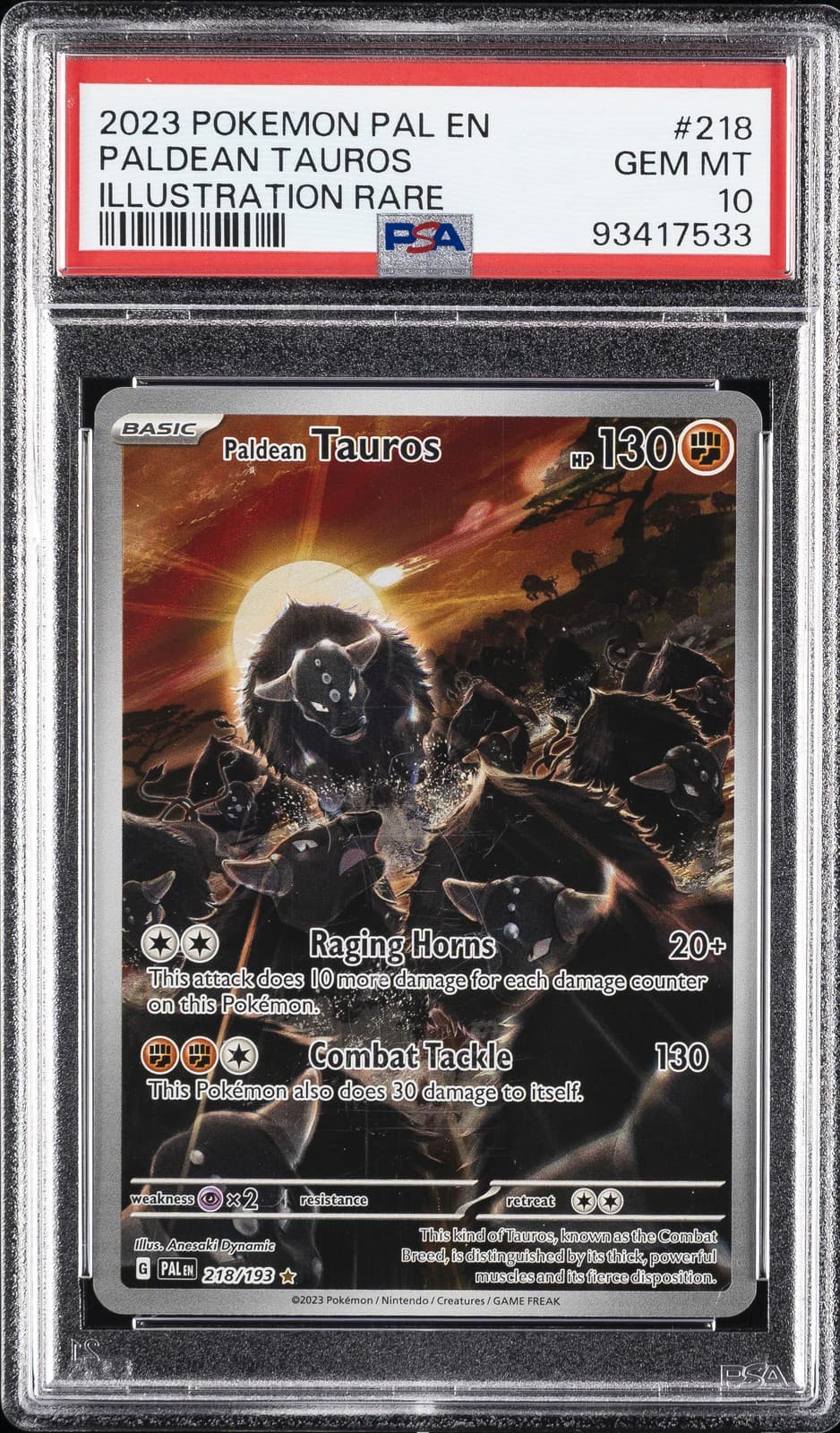 Paldean Tauros 2023 Scarlet