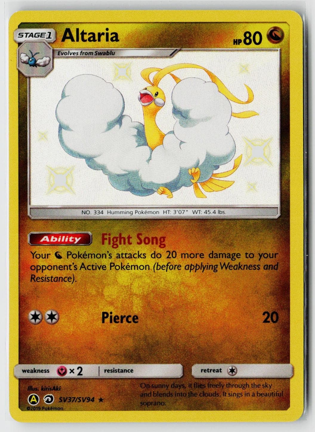 Altaria 2019 Sun Sun & Moon: Hidden Fates