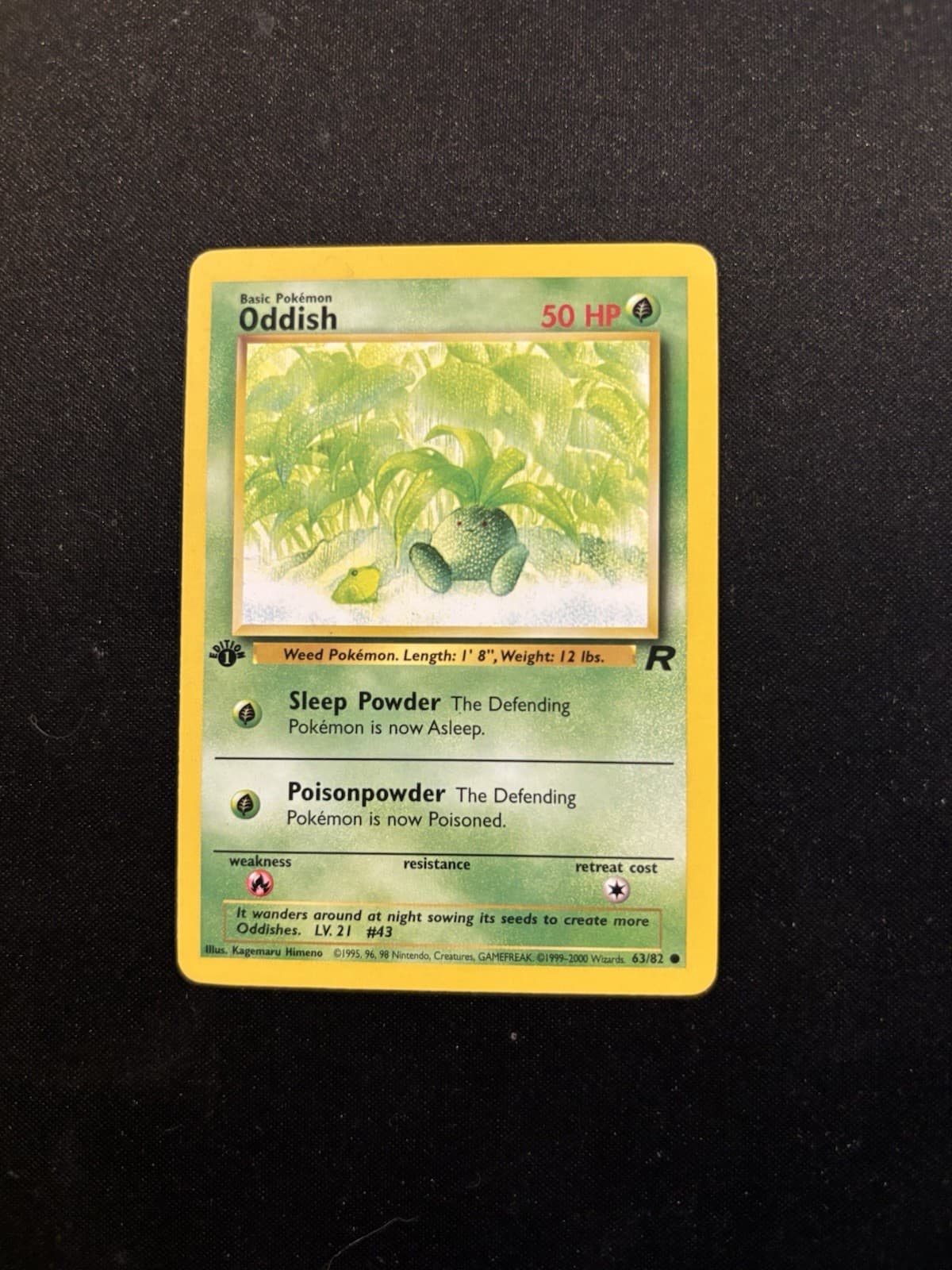 Oddish 2000 Pokemon Team Rocket 1st Edition