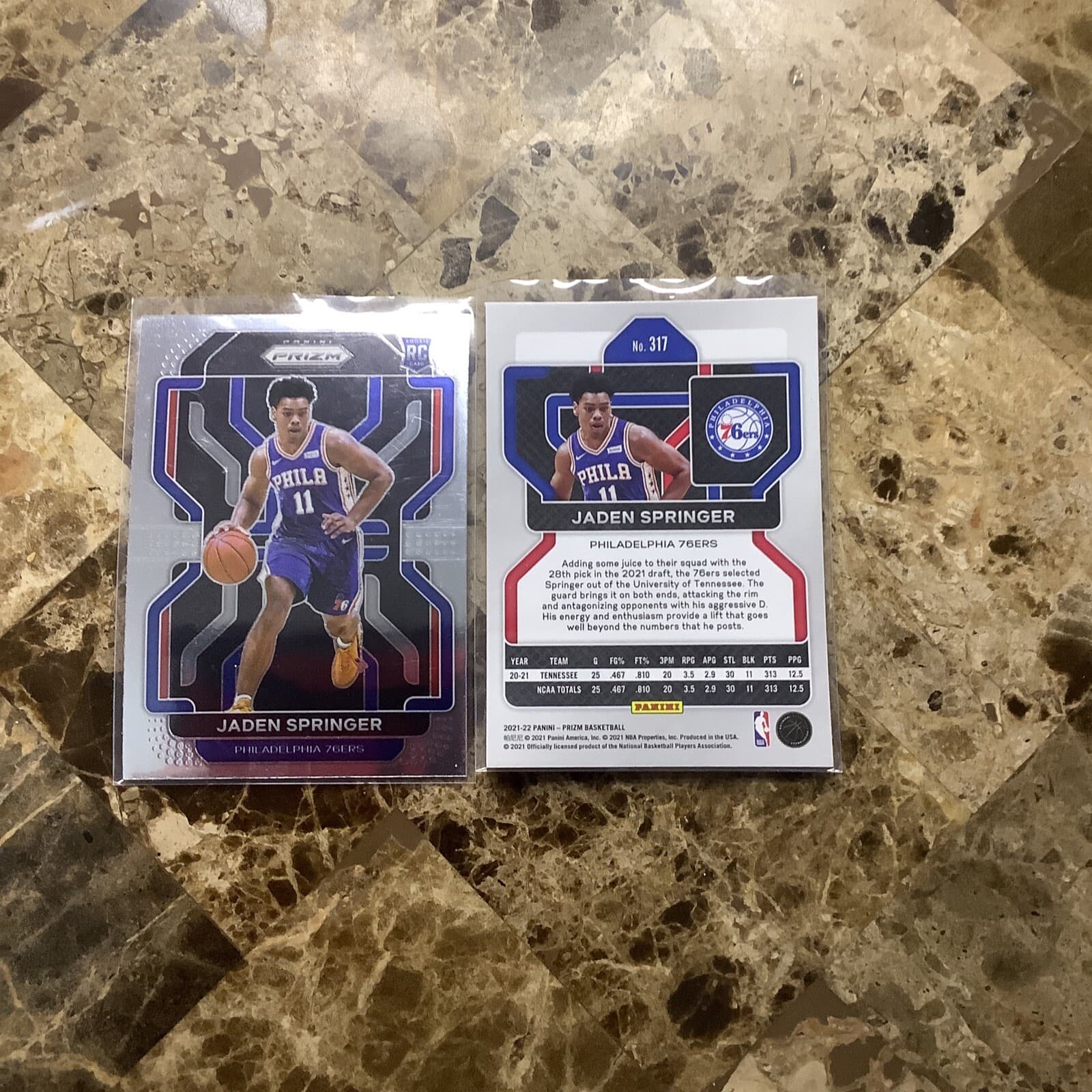 Jaden Springer trading card