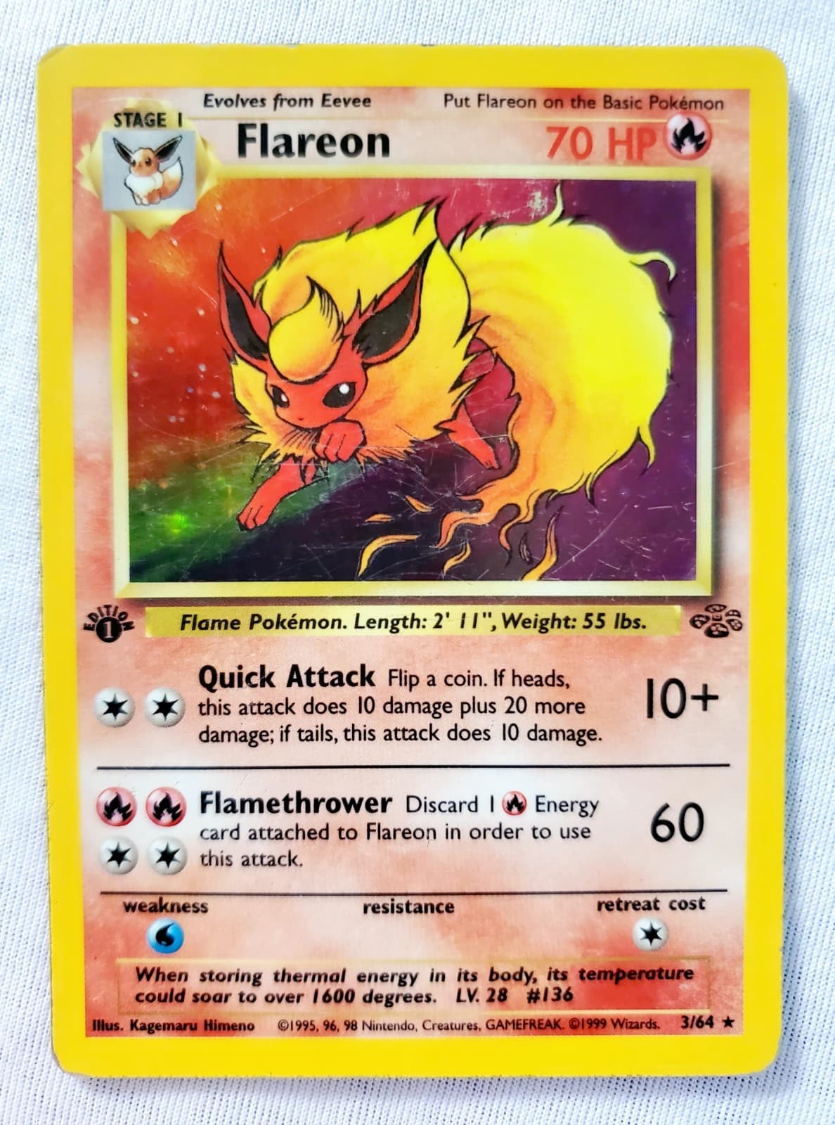 Flareon 1999 Pokemon Jungle