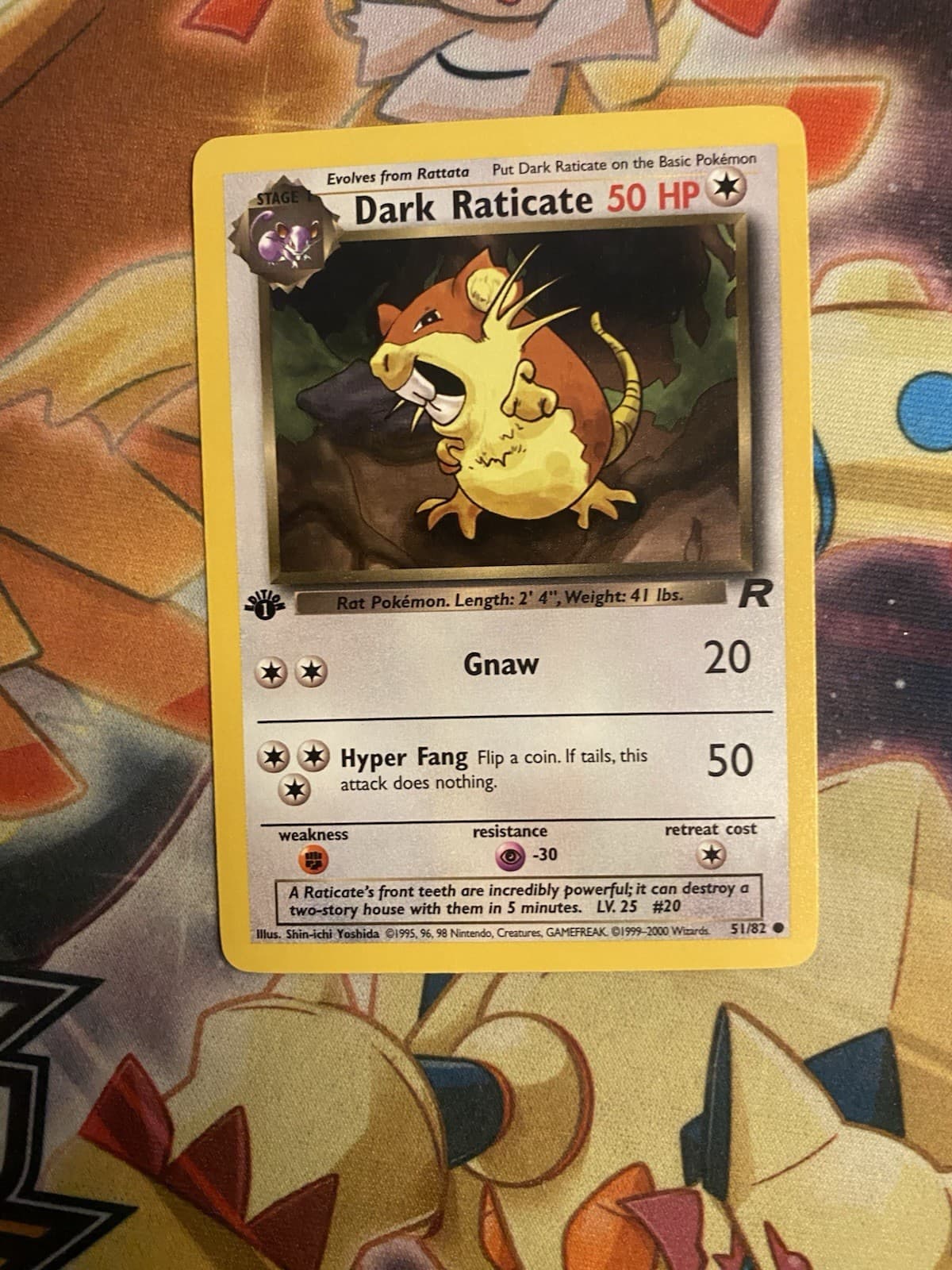 Dark Raticate 2000 Pokemon Team Rocket