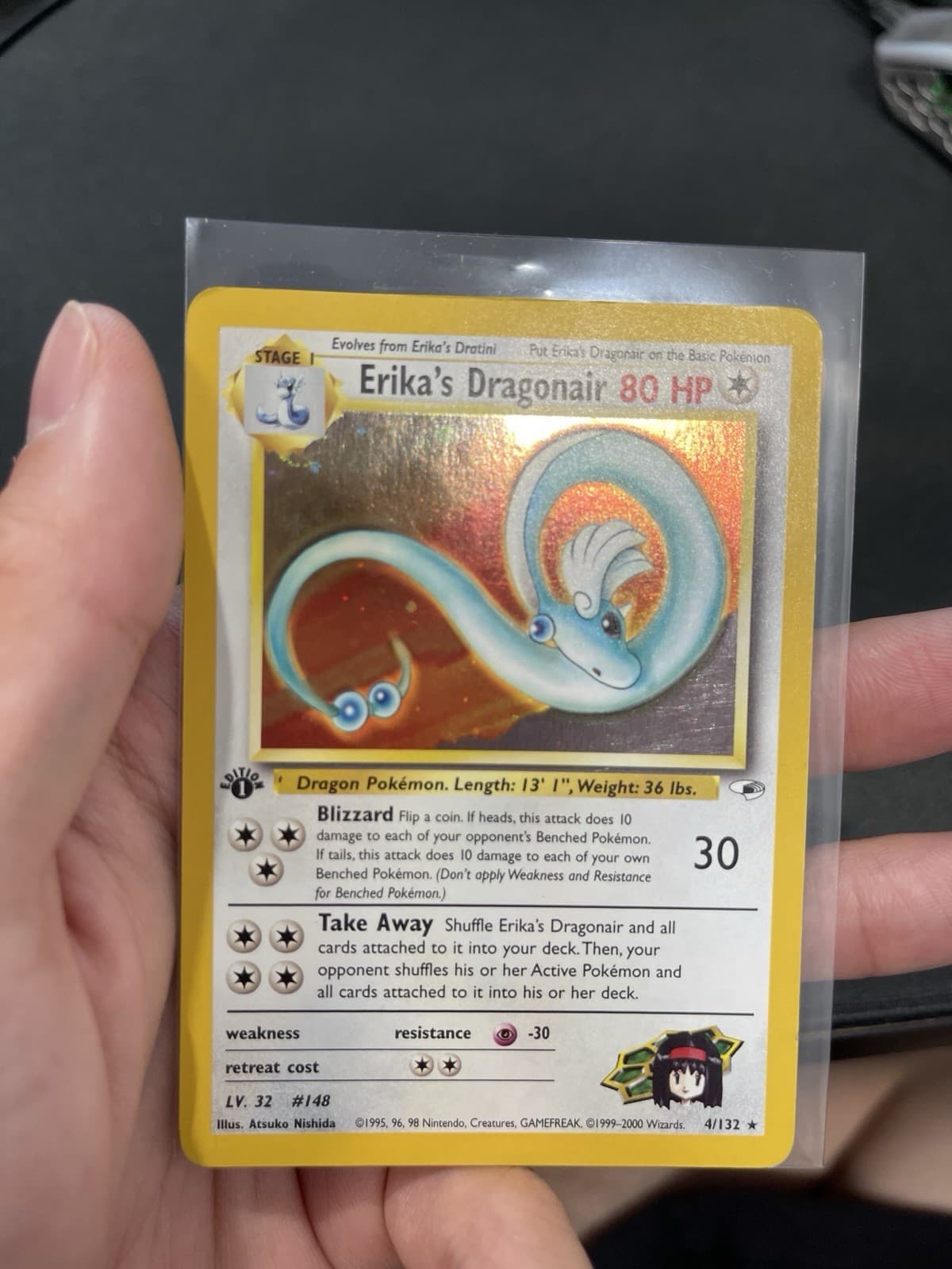 Erika's Dragonair trading card