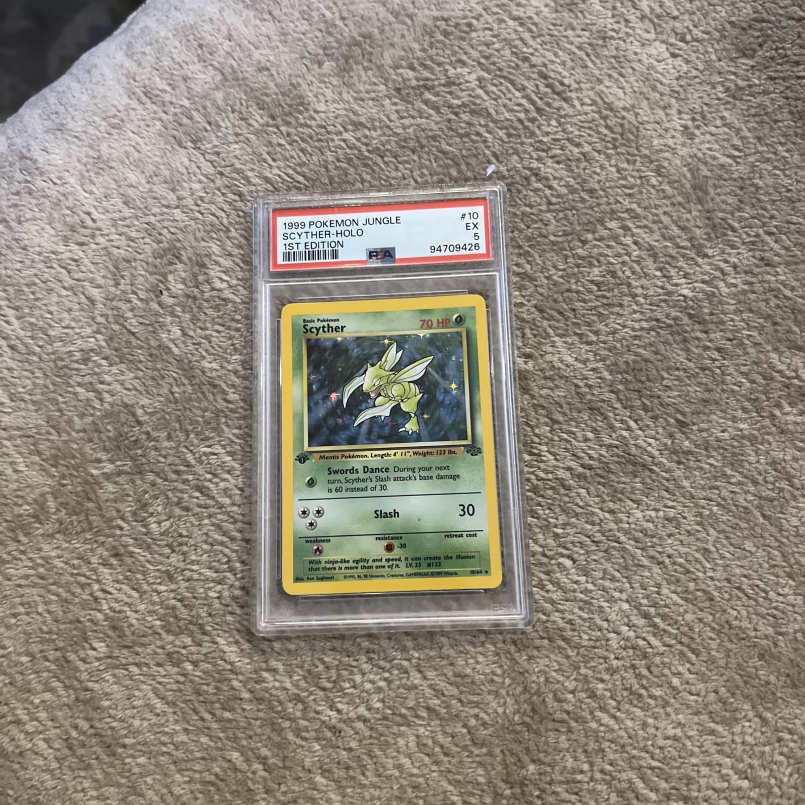 Scyther 1999 Pokemon Jungle 1st Edition