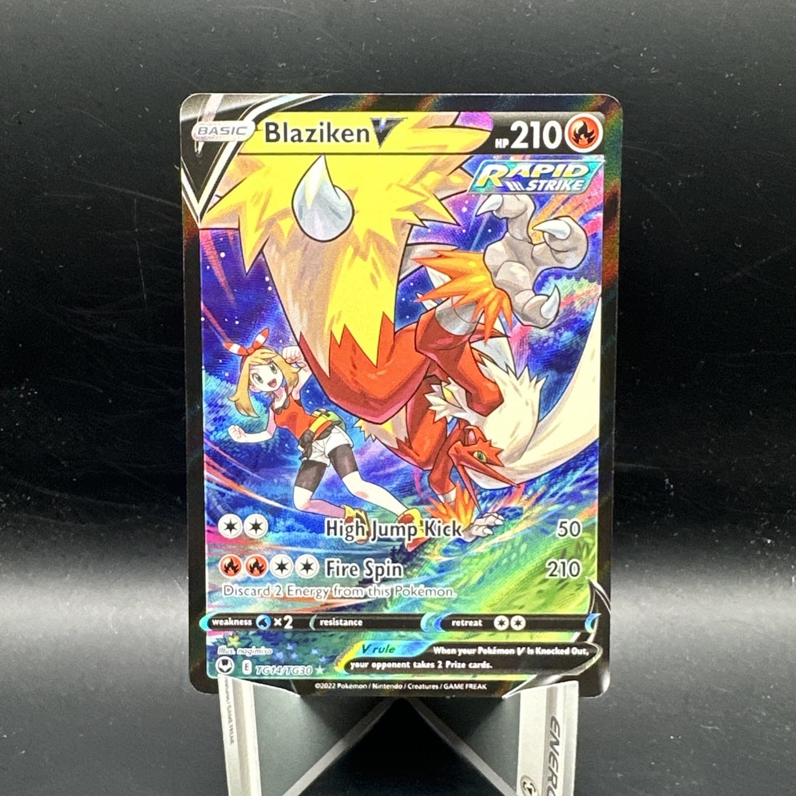 Blaziken V trading card