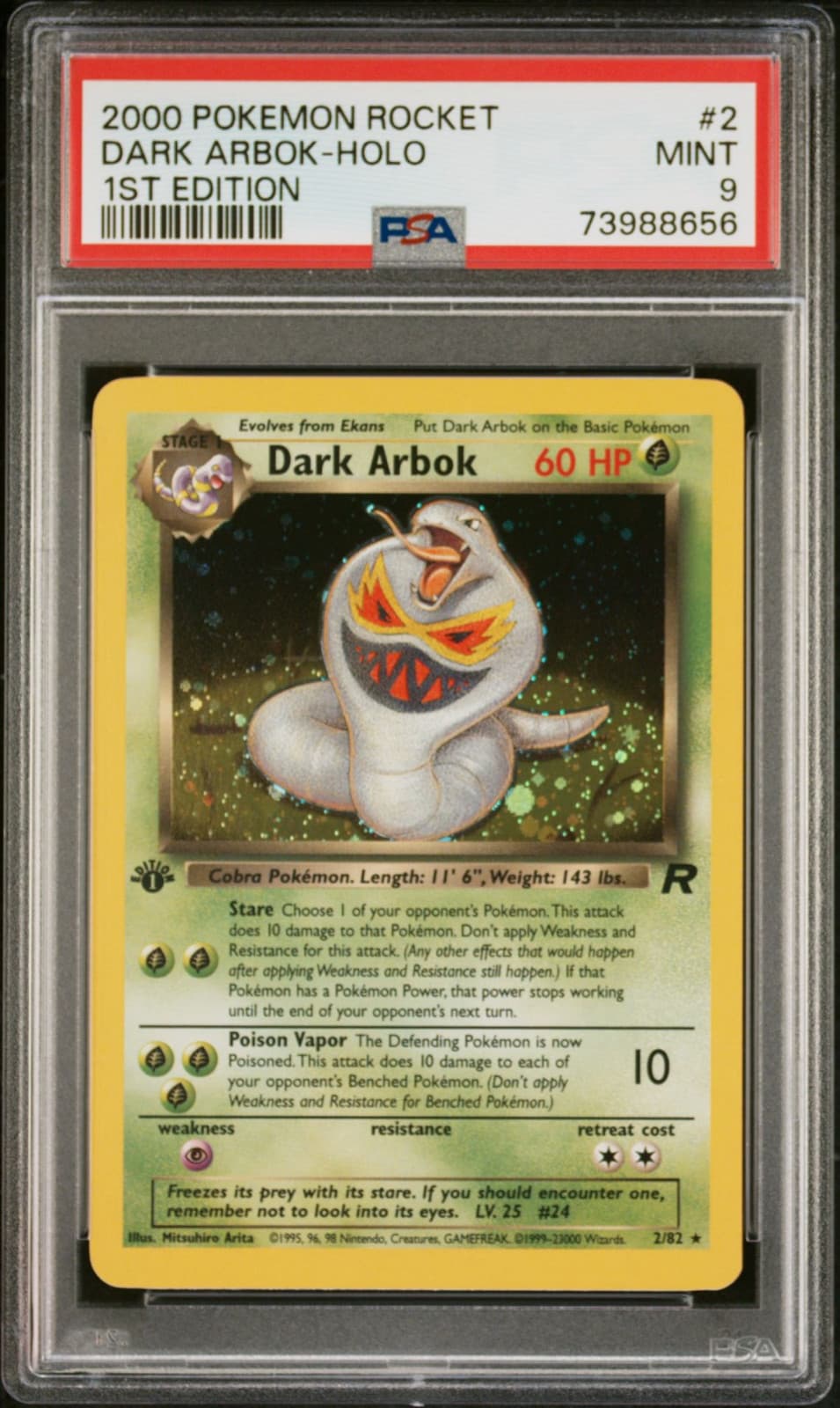 Dark Arbok 2000 Pokemon Team Rocket