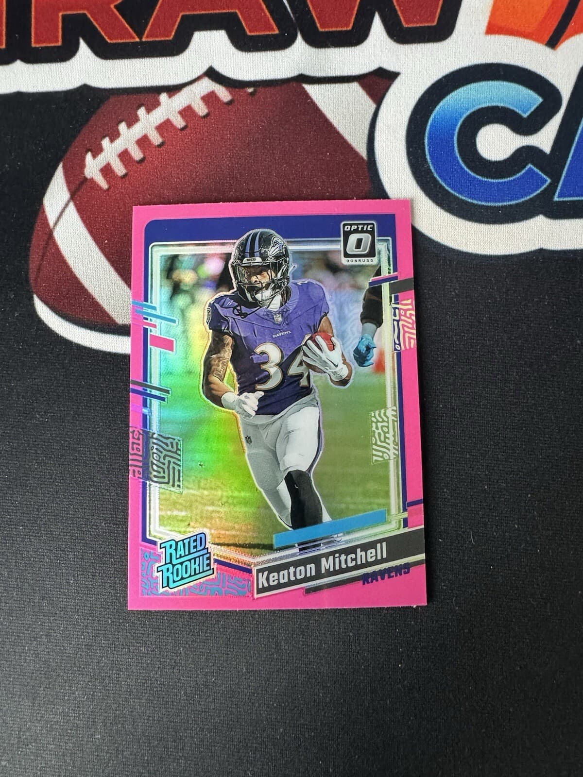 Keaton Mitchell trading card