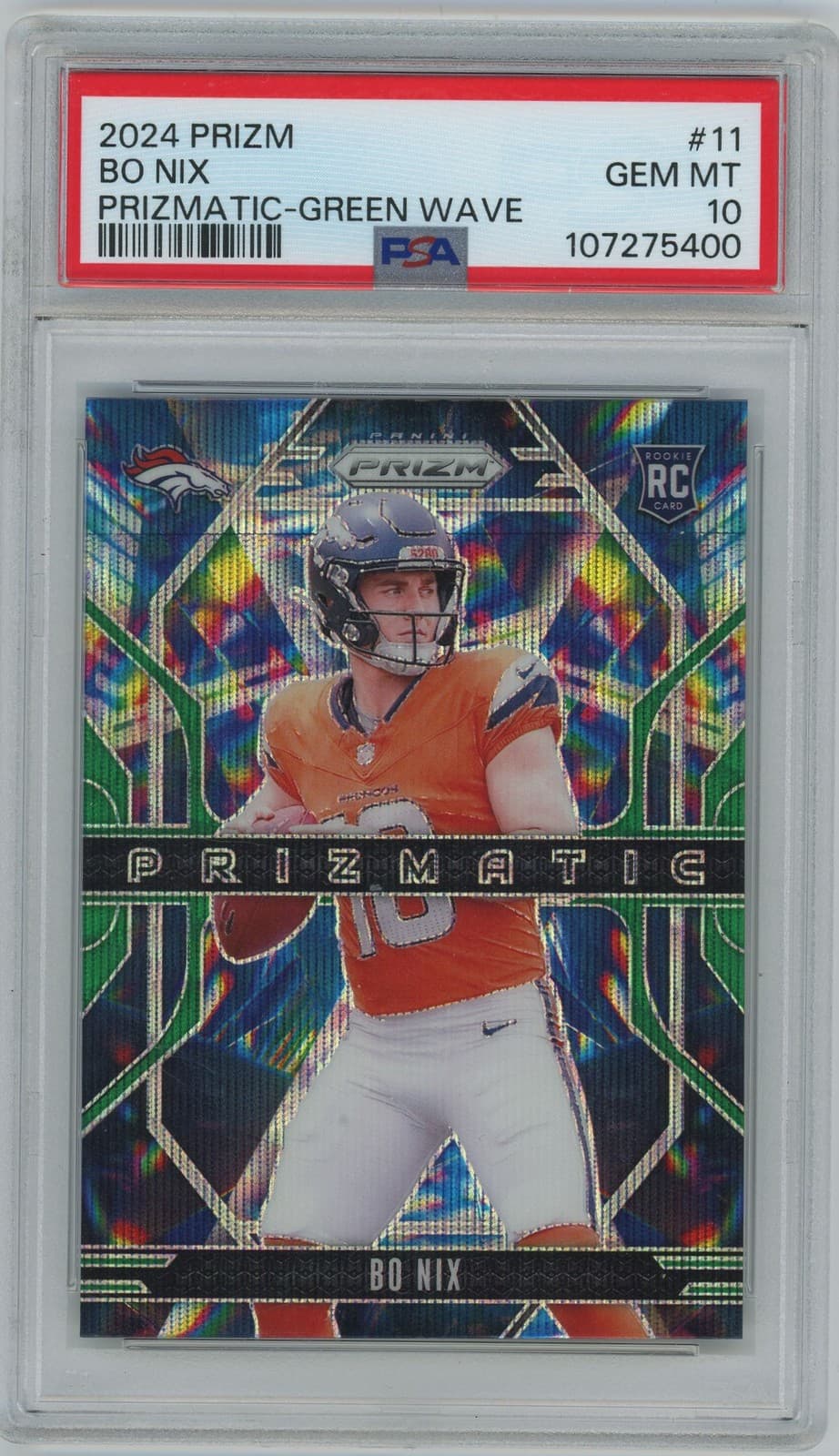 Bo Nix trading card