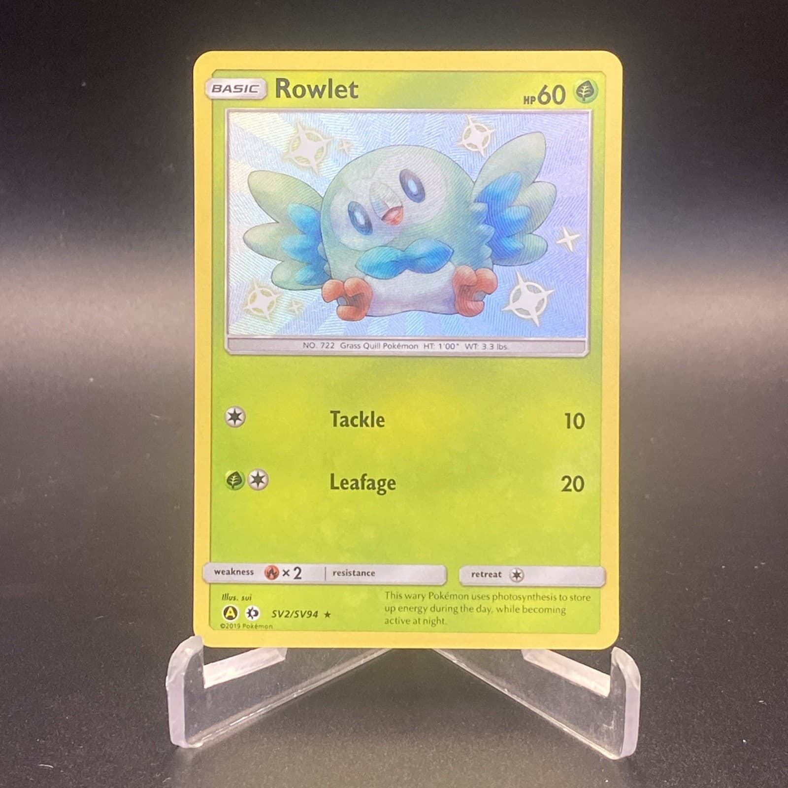 Rowlet 2019 Pokemon Hidden Fates