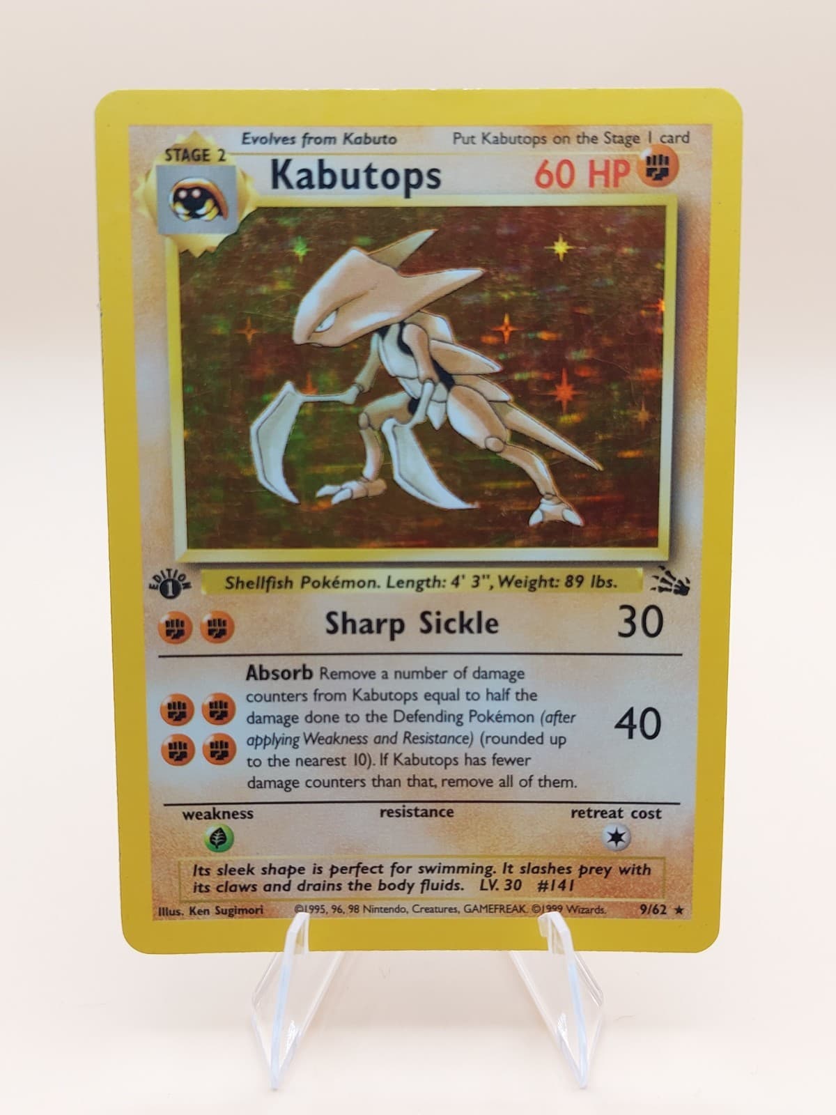 Kabutops 1999 Pokemon Fossil 1st Edition